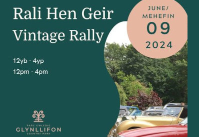 Advertisement for Parc Glynllifon Vintage Car Show June 2024